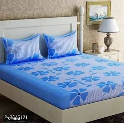 polycotton double  bedsheet with two pillow covers