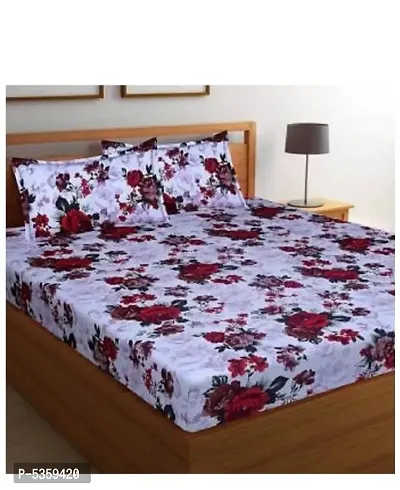 polycotton double  bedsheet with two pillow covers