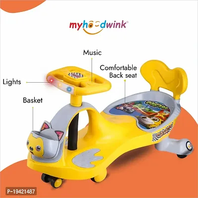 Myhoodwink Cat Magic Swing Cars for Kids | Push Ride on Car for Kids with LED Light and Music | Ride on Toy Kids Car | Magic Car Rider for Kids 2 to 8 Years Boy  Girl-thumb0