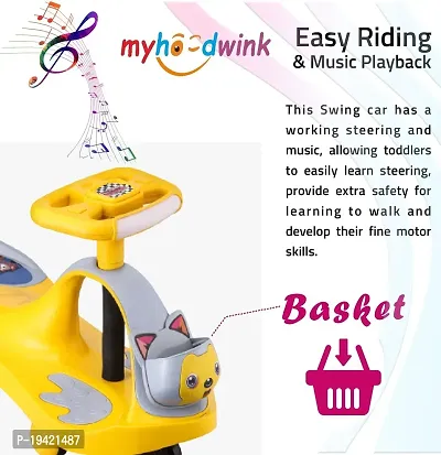 Myhoodwink Cat Magic Swing Cars for Kids | Push Ride on Car for Kids with LED Light and Music | Ride on Toy Kids Car | Magic Car Rider for Kids 2 to 8 Years Boy  Girl-thumb5