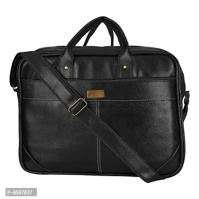 Black Office Laptop Bag Briefcase Notebook Professional Business 15.6 Inch Briefcase Messenger Sling College Bag Water Resistant Laptop Bag Tablet Business Carrying Handbag for Women and Men-thumb0