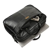 Black Office Laptop Bag Briefcase Notebook Professional Business 15.6 Inch Briefcase Messenger Sling College Bag Water Resistant Laptop Bag Tablet Business Carrying Handbag for Women and Men-thumb1