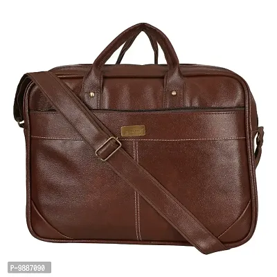 Brown Office Laptop Bag Briefcase Notebook Professional Business 15.6 Inch Briefcase Messenger Sling College Bag Water Resistant Laptop Bag Tablet Business Carrying Handbag for Women and Men-thumb0