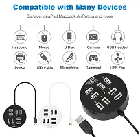 ReTrack 8 Ports USB Hub, Round Shape Multi-Port Adapter and Data Transmission Splitter Box, Charge Faster and Easier for Phone, USB Flash Disk,Tablet, Other USB Devices-thumb1