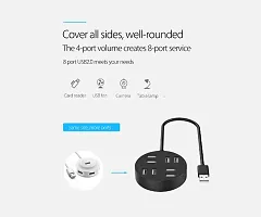 ReTrack 8 Ports USB Hub, Round Shape Multi-Port Adapter and Data Transmission Splitter Box, Charge Faster and Easier for Phone, USB Flash Disk,Tablet, Other USB Devices-thumb3