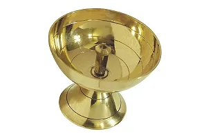 Skywalk Brass Kamal Akhand Diya Oil Lamp for Pooja Purpose and Diwali-thumb1