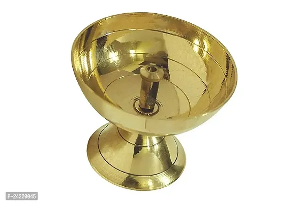 Skywalk Brass Kamal Akhand Diya Oil Lamp for Pooja Purpose and Diwali-thumb2