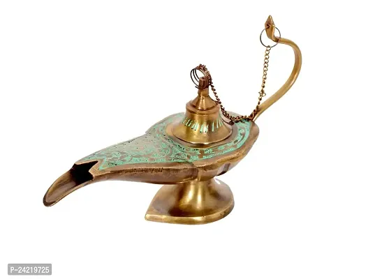 Skywalk Hand Crafted Metal Brass Alladin Chirag Lamp - Size - 6 inches-thumb0