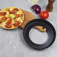 Skywalk Stainless Steel Non Stick Bakeware/Carbon Steel Pizza Pan - 1 Piece, Black-thumb3