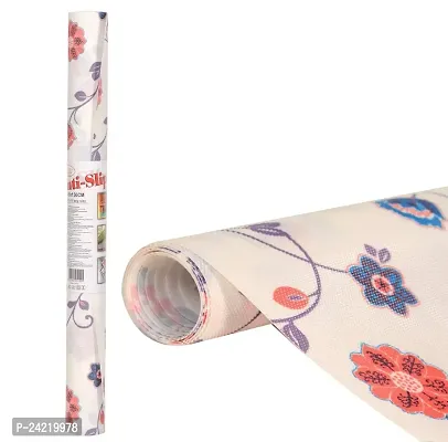 Multipurpose Textured Super Strong Anti-Slip Mat Liner Eva Mat Floral Print- Size 45X150cm-thumb0