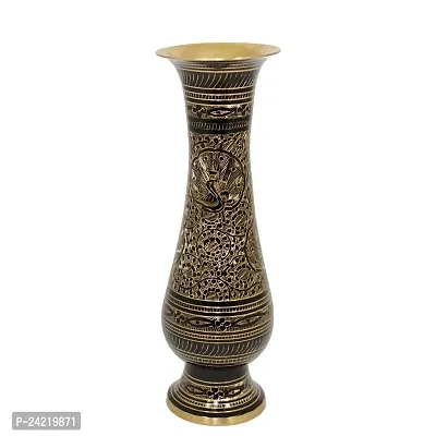 SkyWalker Metal Flower Vase (10 inch, Black  Gold)