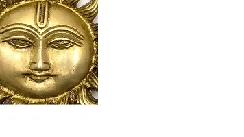 SkyWalker ?Metal Brass Sun| Brass Surya Wall Hanging | Home Decor |Metal Handmade Decorative Wall Hanging Sun Idol Face for Positivity at Home  Office (Size-4 inch)-thumb1