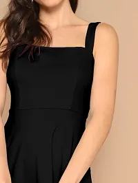 KOKVAROSTA Dresses for Women Mail Black Colour Women Dress (Small)-thumb2