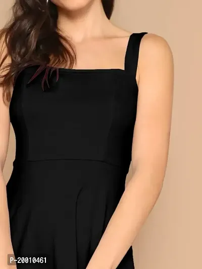 KOKVAROSTA Dresses for Women Mail Black Colour Women Dress (Small)-thumb3