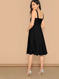 KOKVAROSTA Dresses for Women Mail Black Colour Women Dress (Small)-thumb1