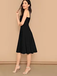 KOKVAROSTA Dresses for Women Mail Black Colour Women Dress (Small)-thumb3