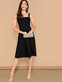 KOKVAROSTA Dresses for Women Mail Black Colour Women Dress (Small)-thumb4
