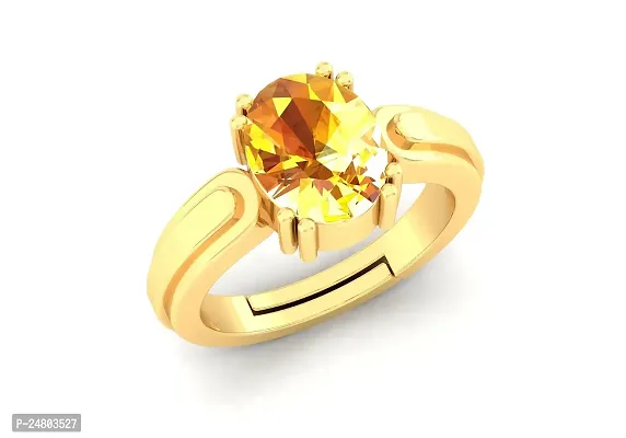 Sidharth Gems 4.25 Ratti 3.15 Carat Certified Unheated Untreatet AAA++ Quality Natural Yellow Sapphire Pukhraj Gemstone Ring Gold for Women's and Men's-thumb4