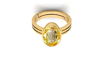 Sidharth Gems 3.25 Ratti 2.15 Carat Certified Unheated Untreatet AAA++ Quality Natural Yellow Sapphire Pukhraj Gemstone Ring Gold for Women's and Men's-thumb2