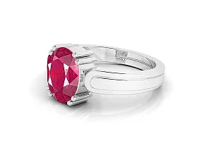 SIDHARTH GEMS Certified Unheated Untreatet 20.00 Carat A+ Quality Natural Burma Ruby Manik Gemstone Silver Plated Ring for Women's and Men's-thumb4