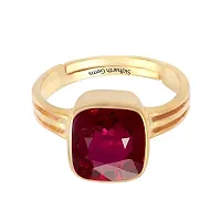 Sidharth Gems 10.25 Ratti /9.00 Carat Ruby (Manik/Manikya/Maneek) Gemstone Panchdhatu Gold Plated Ring for Astrological Purpose {Lab - Teseted}-thumb2