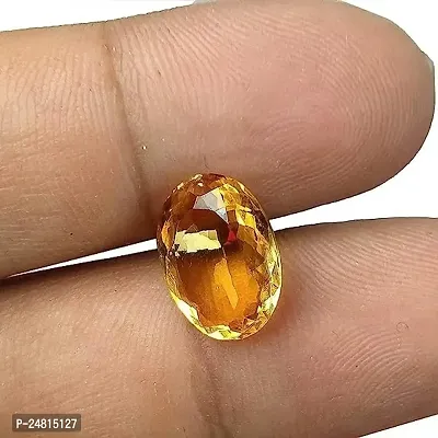 9.25 ratti Sunela Stone Original Certified Natural Citrine Success Gemstone for Men  Women (Lab Tested)-thumb3