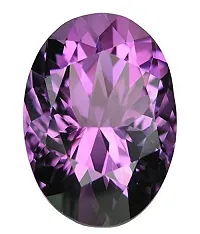 SIDHARTH GEMS 13.00 Ratti 12.25 Carat Natural Quality Katela Amethyst Silver Plated Pendant/Locket Gemstone (Top AAA+) Quality for Men and Women(GGTL Lab Certified)-thumb1