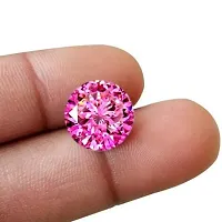 JEMSKART Lab Certified Round Pink American Zircon Gemstone 4.25 Carat 5.00 Ratti Jarkan Faceted Cut Loose Gemstone-thumb2