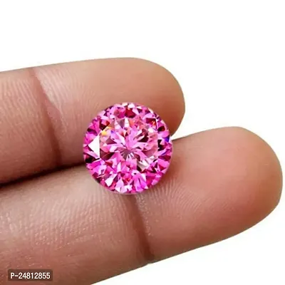 JEMSKART Lab Certified Round Pink American Zircon Gemstone 4.25 Carat 5.00 Ratti Jarkan Faceted Cut Loose Gemstone-thumb3