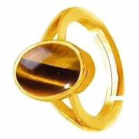 SIDHARTH GEMS Lab Certified 5.25 Ratti 4.25 Carat Tiger Eye/Tiger Stone Ring in Gold Plated Ring Panchdhatu Men's and Women's-thumb2