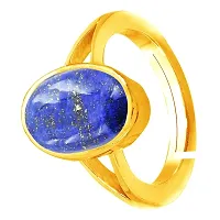 SIDHARTH GEMS 9.25 Ratti / 8.25 Carat Blue Lajward Stone Panchdhatu Adjustable Gold Plated Ring Natural AA++ Quality Original Lapis Lazuli Lajwart Rashi Ratna Pathar Gemstone for Men and Women-thumb2