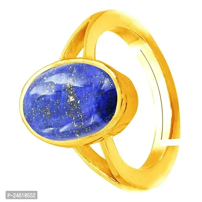 SIDHARTH GEMS 9.25 Ratti / 8.25 Carat Blue Lajward Stone Panchdhatu Adjustable Gold Plated Ring Natural AA++ Quality Original Lapis Lazuli Lajwart Rashi Ratna Pathar Gemstone for Men and Women-thumb3