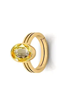 Sidharth Gems 3.25 Ratti 2.15 Carat Certified Unheated Untreatet AAA++ Quality Natural Yellow Sapphire Pukhraj Gemstone Ring Gold for Women's and Men's-thumb1