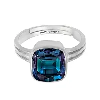 Sidharth Gems Certified Unheated Untreatet 5.25 Ratti 4.32 Carat A+ Quality Natural Alexandrite Ring Silver Plated for Women's and Men's-thumb2