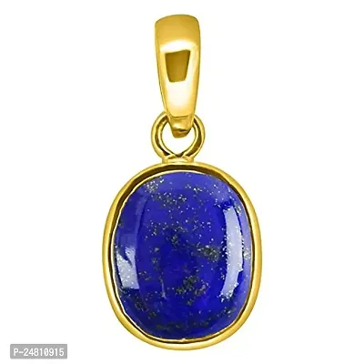 SIDHARTH GEMS 5.00 Ratti 4.25 CaratLapis Lazuli Gold Plated Pendant Certified Natural Loose Lajwart for Men  Women-thumb2