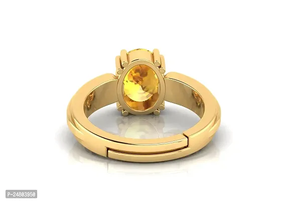 Sidharth Gems 3.25 Ratti 2.15 Carat Certified Unheated Untreatet AAA++ Quality Natural Yellow Sapphire Pukhraj Gemstone Ring Gold for Women's and Men's-thumb2