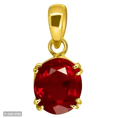 Ruby Pendant/Locket 7.25 Ratti 6.00 Carat Certified Burma Ruby Astrological Purpose Panchdhatu Pendant Locket for Men and Women (Ruby)-thumb2