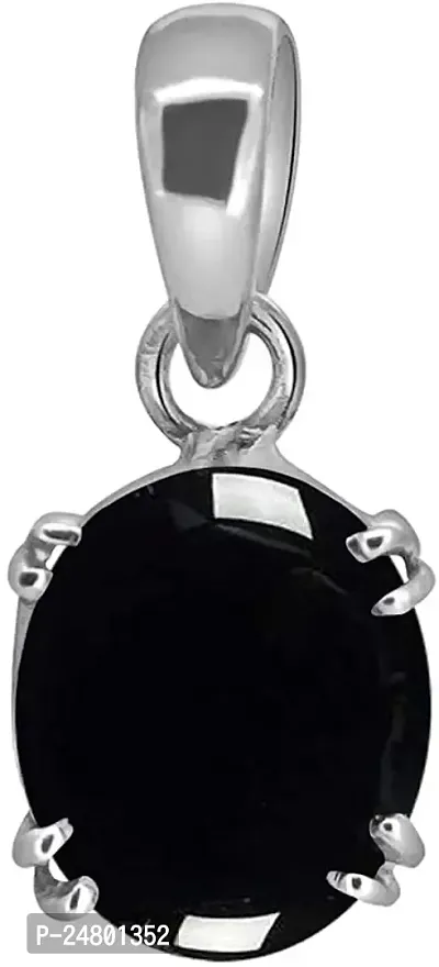 Sidharth Gems 4.25 Ratti 3.25 Carat Black Sulemani Hakik Gold Plated Pendant AAA+ Quality Natural Sulemani Hakik/Hakeek Loose Gemstone for Women's and Men's-thumb0