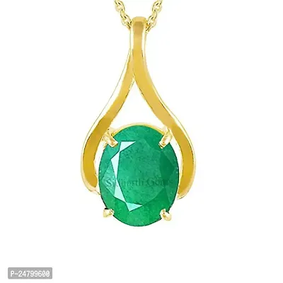 Sidharth gems 5.25 Ratti 4.00 Carat Natural Emerald Panna Pendant Locket {Astrological Purpose Panna Pendant} for Men and Women-thumb0