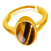 SIDHARTH GEMS Lab Certified 5.25 Ratti 4.25 Carat Tiger Eye/Tiger Stone Ring in Gold Plated Ring Panchdhatu Men's and Women's-thumb3