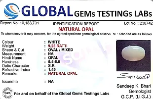 Sidharth Gems 7.00 Ratti Lab Certified Natural Rashi Ratan White Opal (Austalian) for Men  Women-thumb2