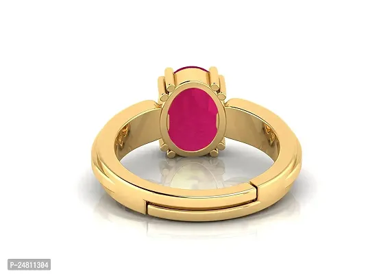 SIDHARTH GEMS 12.00 Ratti Certified Unheated Untreatet A+ Quality Natural Ruby Manik Gemstone Panchdhatu Gold Ring for Women and Men-thumb5