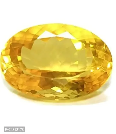 JEMSKART 11.25 ratti 10.25 Carat Sunela Stone Original Certified Natural Citrine Success Gemstone for Men  Women {Lab Tested}-thumb2