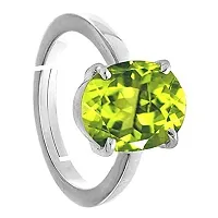 Sidharth Gems Certified 6.25 Ratti (Special Quality) Unheated Untreated Ceylone Natural Peridot Adjustable Ring Gemstone by Lab Certified(Top AAA+) Quality-thumb1