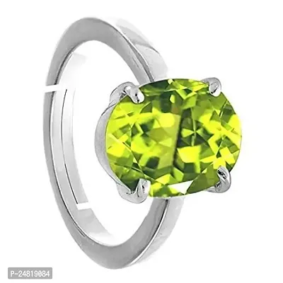 Sidharth Gems Certified 6.25 Ratti (Special Quality) Unheated Untreated Ceylone Natural Peridot Adjustable Ring Gemstone by Lab Certified(Top AAA+) Quality-thumb2