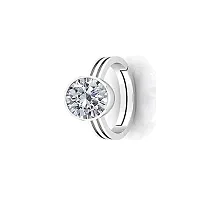 SIDHARTH GEMS 7.25 Ratti Silver Plated Adjustable Zircon American Diamond Stone Ring for Men and Women-thumb2