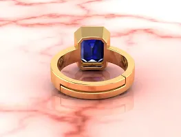 Sidharth Gems Blue Sapphire/Neelam 10.25 Ratti 9.62 crt Stone Panchdhatu Adjustable Gold plated Ring for Women-thumb4