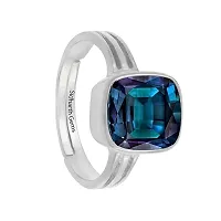 Sidharth Gems Certified Unheated Untreatet 5.25 Ratti 4.32 Carat A+ Quality Natural Alexandrite Ring Silver Plated for Women's and Men's-thumb1