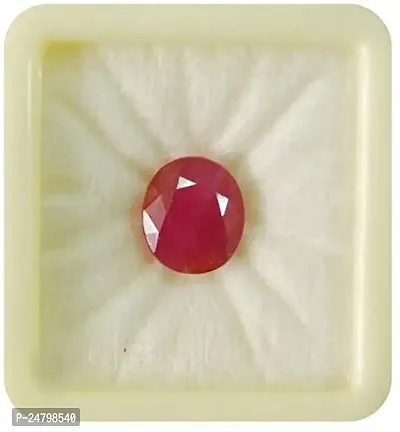 Sidharth Gems Certified Unheated Untreated 6.25 Ratti 5.75 Carat A+ Quality Natural Burma Ruby Manik Loose Gemstone for Women and Men