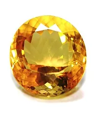 JEMSKART Sunela Stone Original Certified 8.25 Ratti 7.00 Carat with Lab Certificate Natural Citrine Gemstone (Golden Topaz) A++ Quality for Astrology Benefits for Men  Women-thumb1